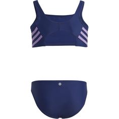 Rückansicht von adidas Bikini Set Kinder victory blue-violet fusion