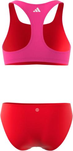 Rückansicht von adidas Bikini Set Kinder lucid fuchsia-better scarlet-white