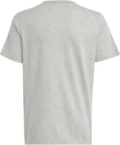 Rückansicht von adidas T-Shirt Kinder medium grey heather-white