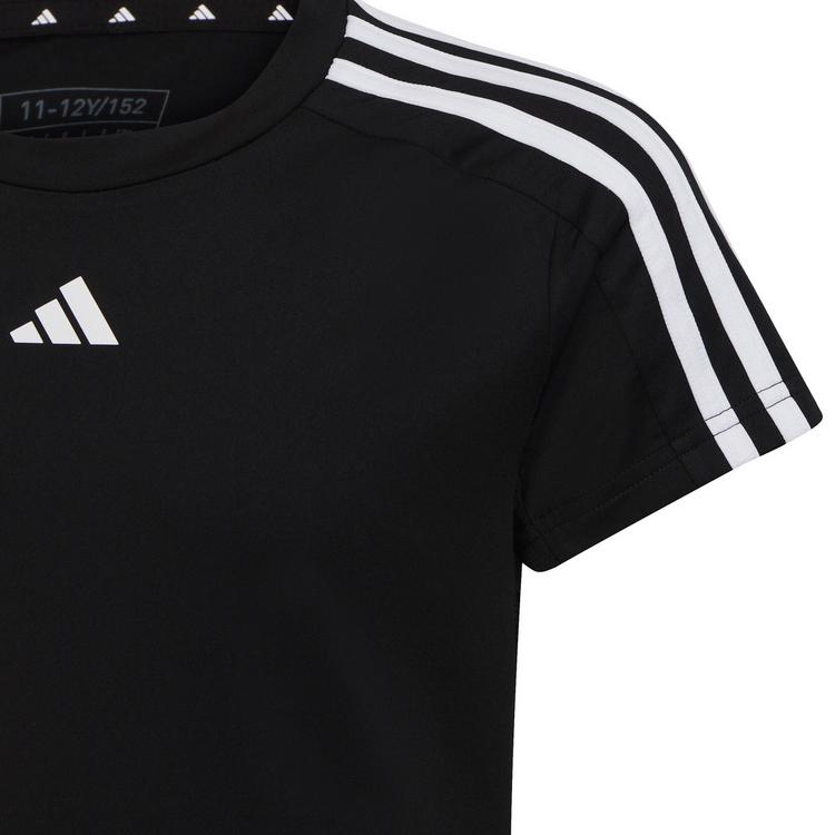 adidas adidas TRAIN ESSENTIALS 3 STRIPES Funktionsshirt M&auml;dchen - black-white - 0 | SportScheck