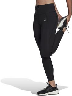 Rückansicht von adidas Run Ess Lauftights Damen black