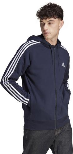 Rückansicht von adidas ESSENTIALS FRENCH TERRY Sweatjacke Herren legend ink-white