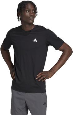 Rückansicht von adidas Training Essentials Funktionsshirt Herren black-white