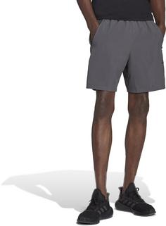 Rückansicht von adidas Funktionsshorts Herren grey five-black