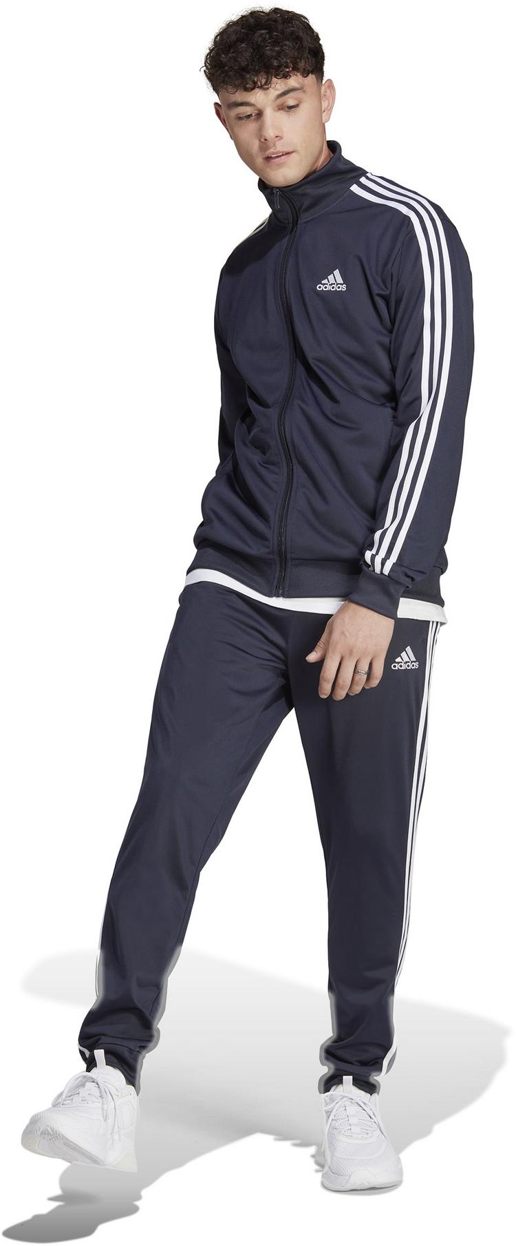 adidas adidas BASIC 3-STREIFEN TRICOT Trainingsanzug Herren - legend ink-white - 0 | SportScheck