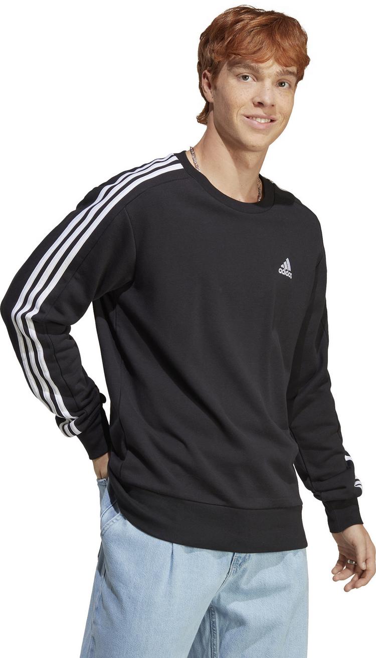 adidas adidas ESSENTIALS FRENCH TERRY 3-STREIFEN Sweatshirt Herren - black - 0 | SportScheck