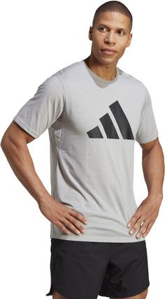 Rückansicht von adidas Funktionsshirt Herren medium grey heather-black