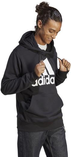 Rückansicht von adidas Hoodie Herren black