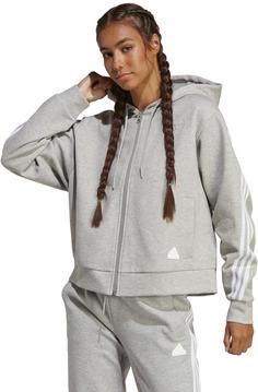 Rückansicht von adidas Future Icons 3s Sweatjacke Damen midgrey heather