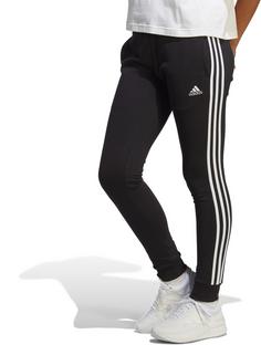 Rückansicht von adidas ESSENTIALS 3-STREIFEN FRENCH TERRY Sweathose Damen black-white