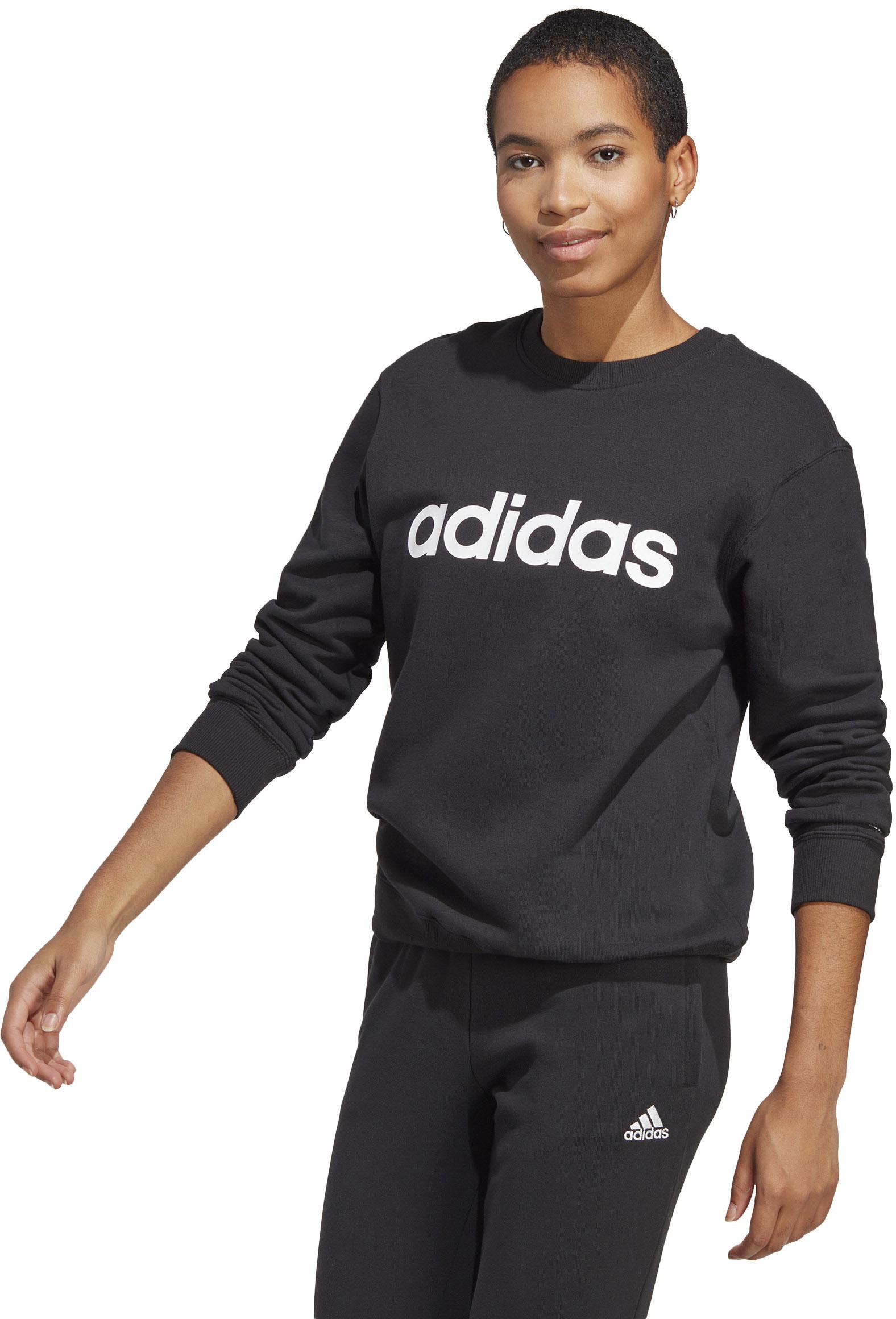 Adidas ESSENTIALS LINEAR FRENCH TERRY Sweatshirt Damen black white im Online Shop von SportScheck kaufen