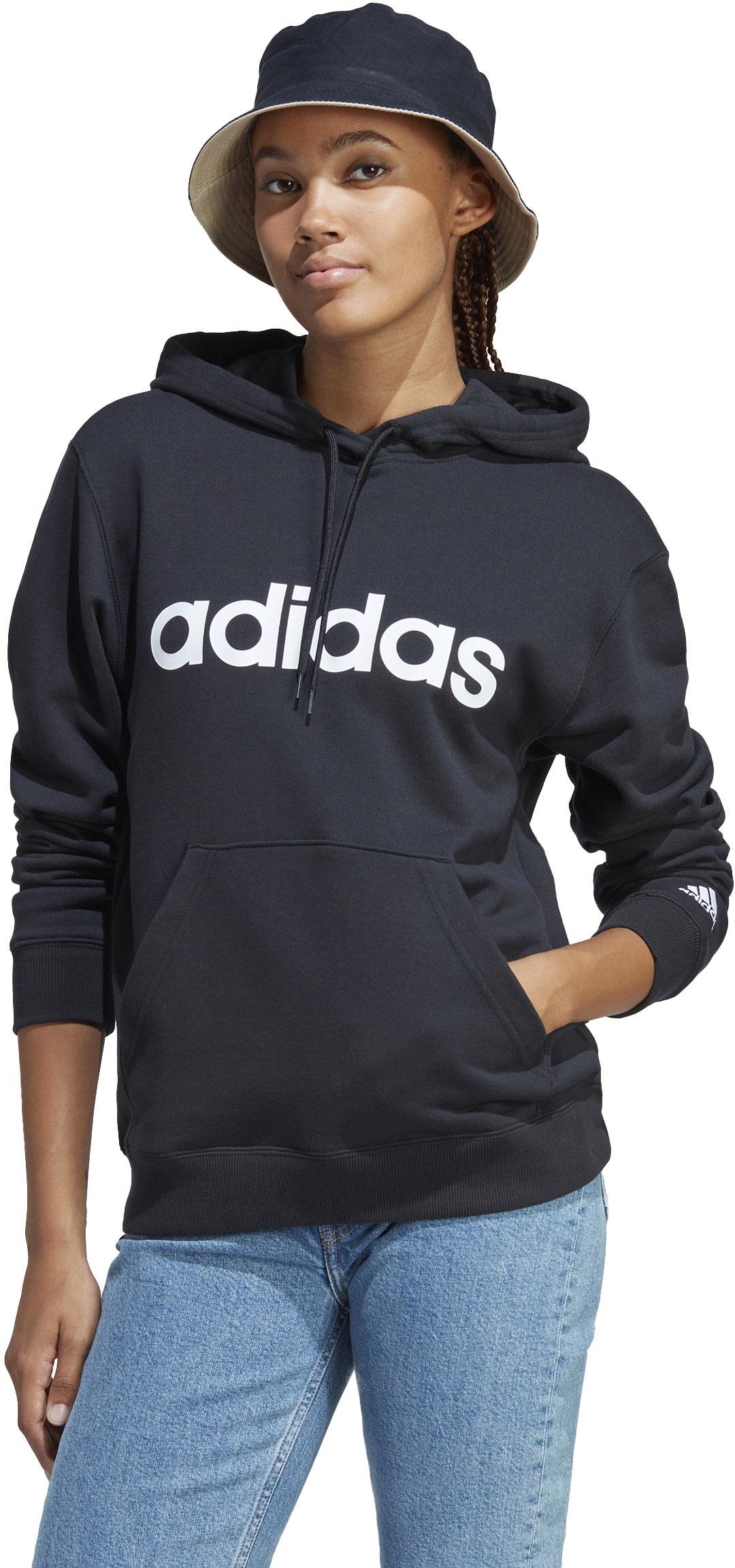 Adidas logo hoodie women's best sale