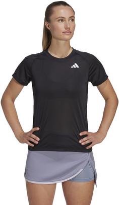 Rückansicht von adidas Club Tennisshirt Damen black