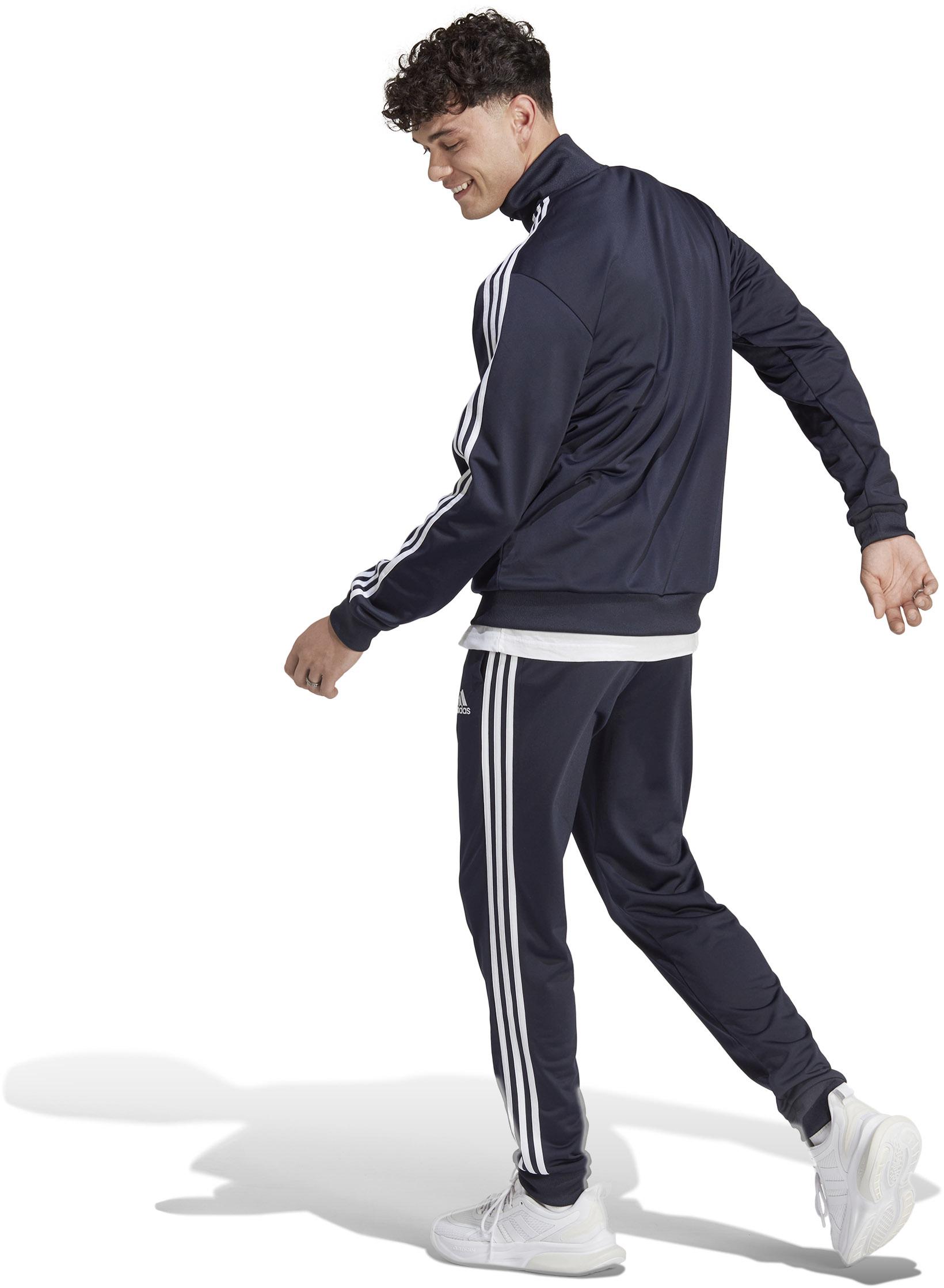 Adidas BASIC 3 STREIFEN TRICOT Trainingsanzug Herren legend ink white im Online Shop von SportScheck kaufen