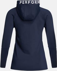 Rückansicht von Peak Performance Rider Fleecejacke Damen blue shadow