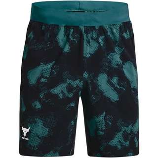 Under Armour Project Rock Funktionsshorts Herren coastalteal-fade-white