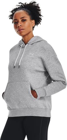 Rückansicht von Under Armour Essential Hoodie Damen modgraylightheather-white