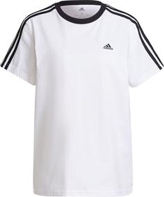 adidas 3S Boyfriend T-Shirt Damen white-black