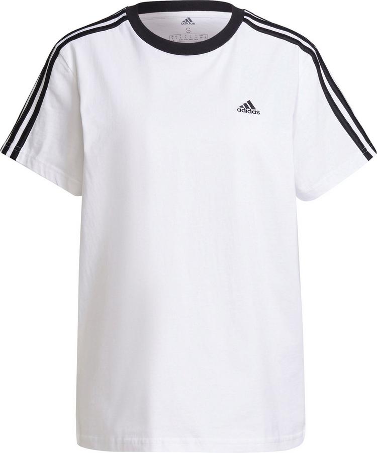 adidas adidas 3S Boyfriend T-Shirt Damen - white-black - 0 | SportScheck