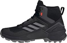 Rückansicht von adidas GTX SWIFT R3 MID Wanderschuhe Herren cblack-grethr-solred