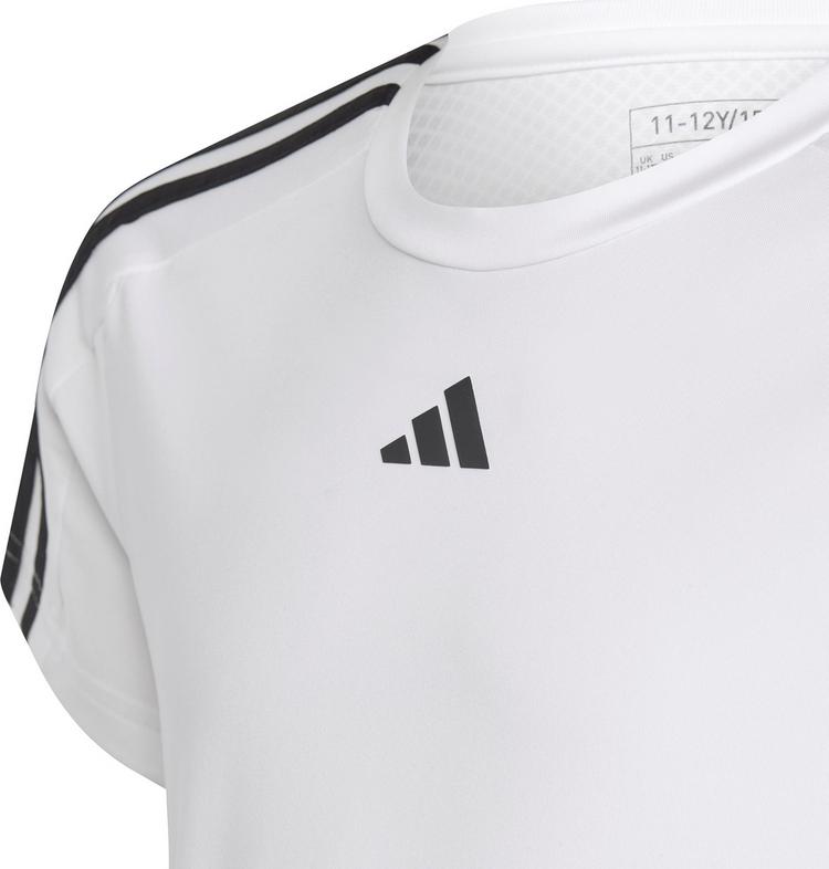 adidas adidas TRAIN ESSENTIALS 3 STRIPES Funktionsshirt M&auml;dchen - white-black - 1 | SportScheck