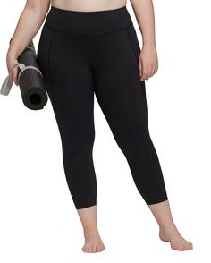 Rückansicht von adidas YOGA STUDIO 7/8-Tights Damen black