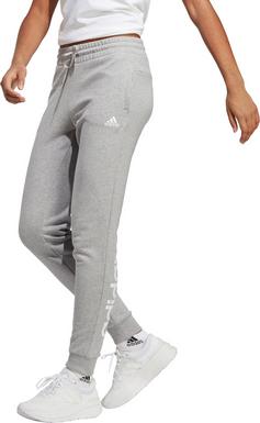 Rückansicht von adidas ESSENTIALS LINEAR FRENCH TERRY Sweathose Damen mgreyh-white