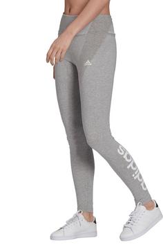 Rückansicht von adidas ESSENTIALS Leggings Damen mgreyh-white