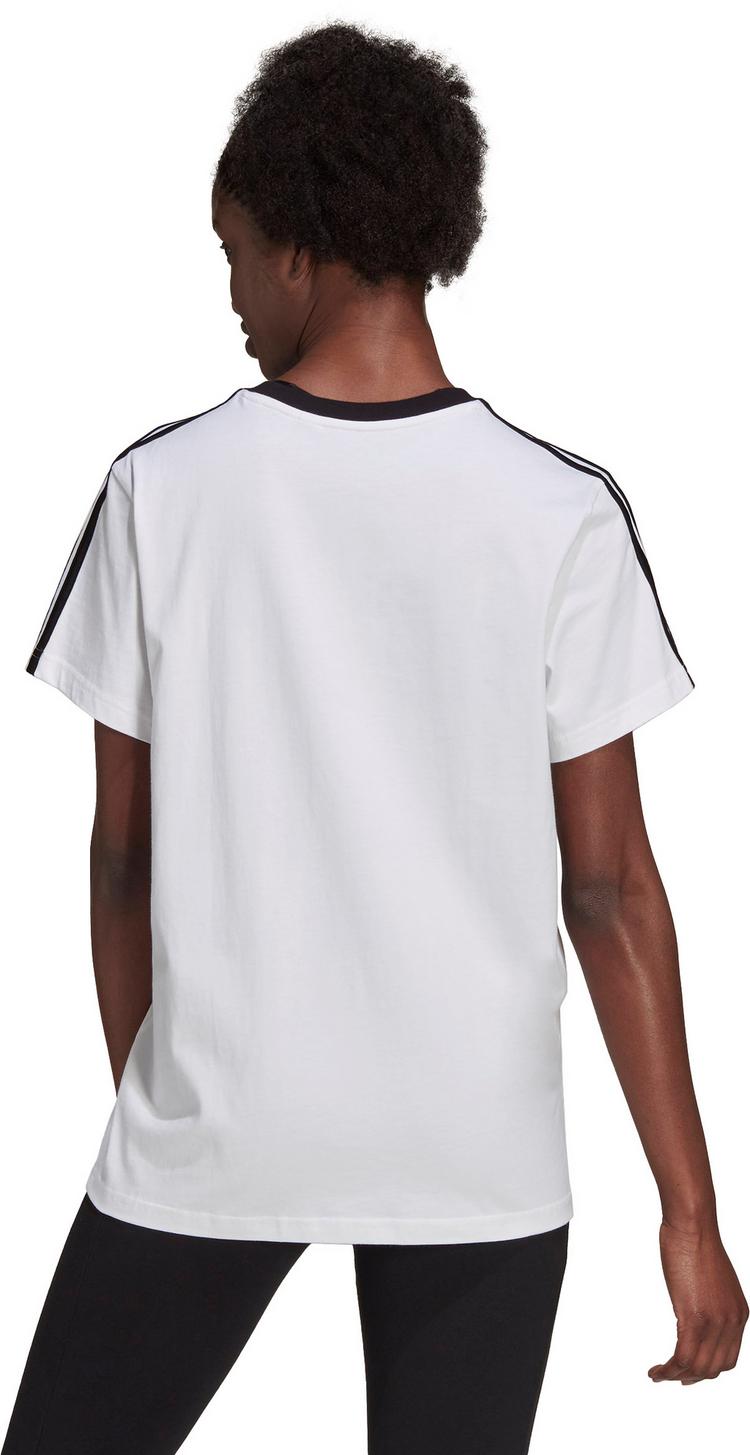 adidas adidas 3S Boyfriend T-Shirt Damen - white-black - 1 | SportScheck