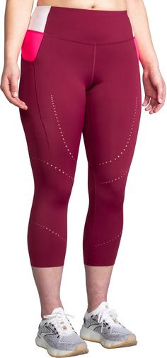 Rückansicht von Brooks Method Lauftights Damen razzmatazz-quartz-hyper pink