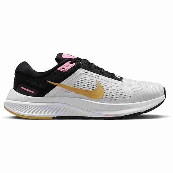 Nike AIR ZOOM STRUCTURE 24 Laufschuhe Damen white-wheat gold-black-pink spell