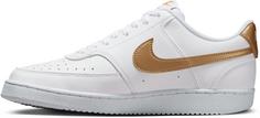 Rückansicht von Nike Nike Court Vision Next Nature Sneaker Damen white-metallic gold-white