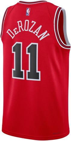 Rückansicht von Nike DeMar DeRozan Chicago Bulls Basketballtrikot Herren university red