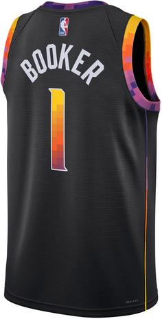 Rückansicht von Nike Devin Booker Phoenix Suns Basketballtrikot Herren black