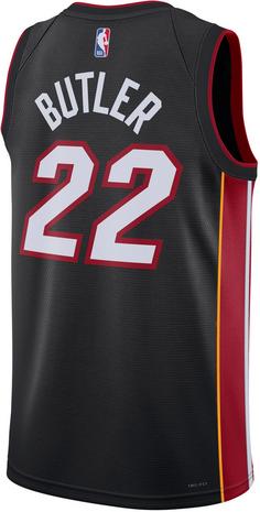 Rückansicht von Nike Jimmy Butler Miami Heats Basketballtrikot Herren black