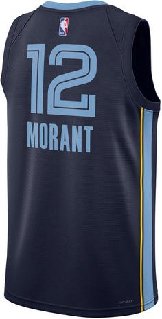 Rückansicht von Nike Ja Morant Memphis Grizzlies Basketballtrikot Herren college navy
