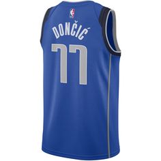 Rückansicht von Nike Luka Doncic Dallas Mavericks Basketballtrikot Herren game royal