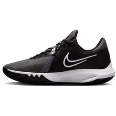 Rückansicht von Nike Precision 6 Basketballschuhe Herren black-white-iron grey-white