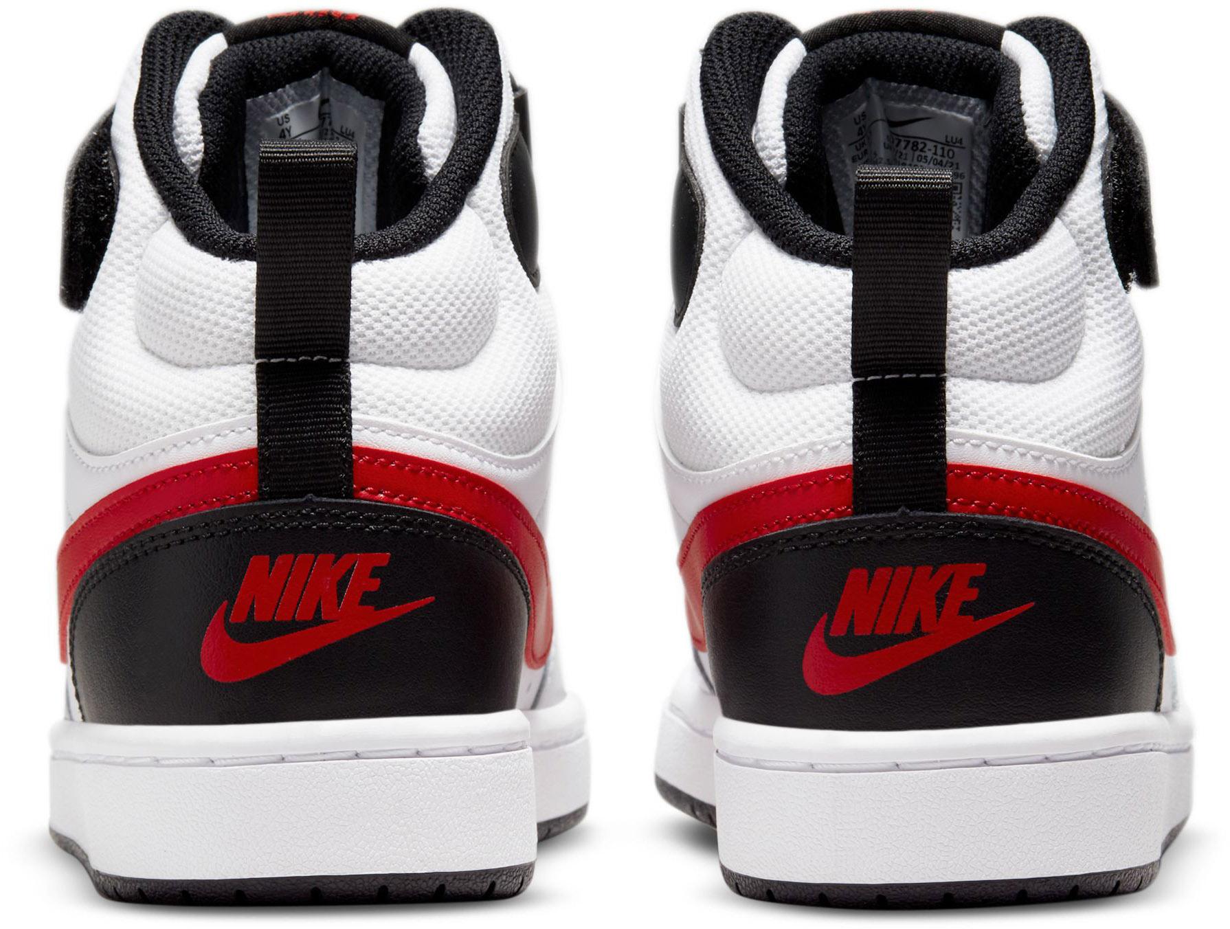 Nike Court Borough Sneaker Kinder white-university red-black im