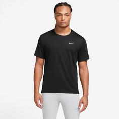 Rückansicht von Nike Miler Funktionsshirt Herren black-reflective silv