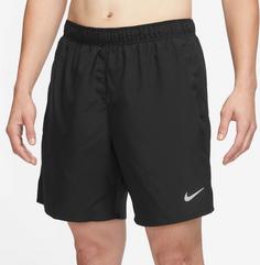 Rückansicht von Nike Challenger Funktionsshorts Herren black-black-black-reflective silv