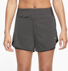 Rückansicht von Nike BLISS DF Funktionsshorts Damen medium ash-reflective silv