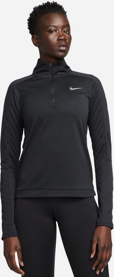Rückansicht von Nike DF PACER Funktionsshirt Damen black-reflective silv