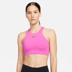 Rückansicht von Nike Dri Fit ALATE Sport-BH Damen cosmic fuchsia-iron grey