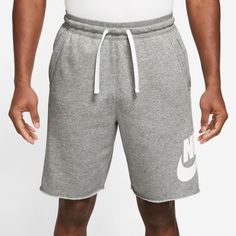 Rückansicht von Nike Club Alumini Sweatshorts Herren dark grey heather-white-white