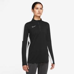 Rückansicht von Nike Academy23 Funktionsshirt Damen black-white-white