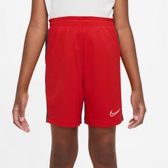 Rückansicht von Nike Academy23 Fußballshorts Kinder university red-black-white