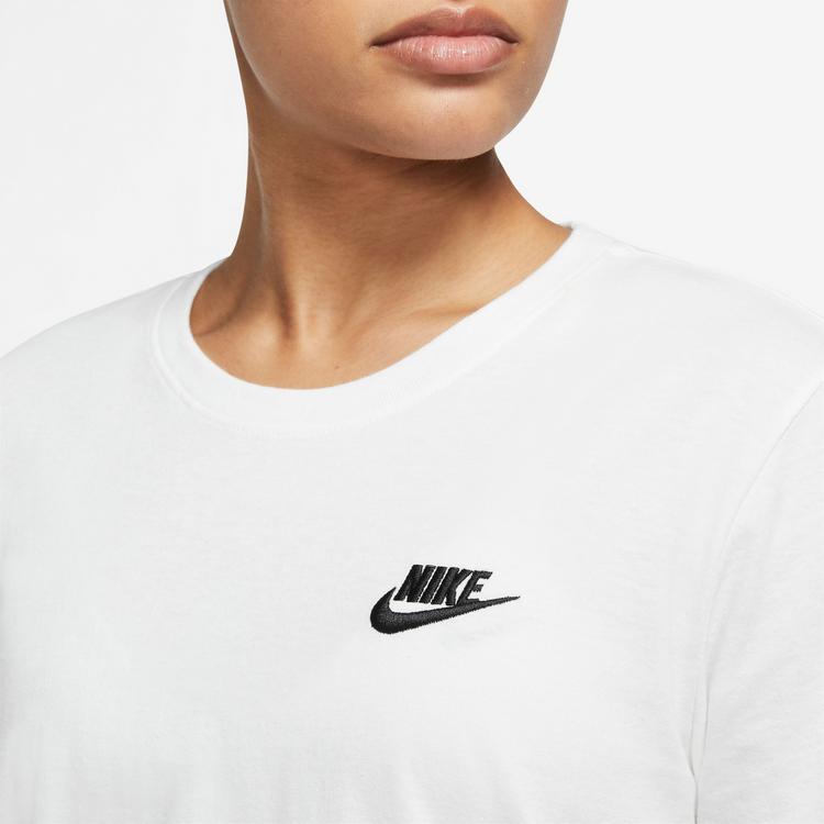 Nike Nike Club T-Shirt Damen - white-black - 2 | SportScheck