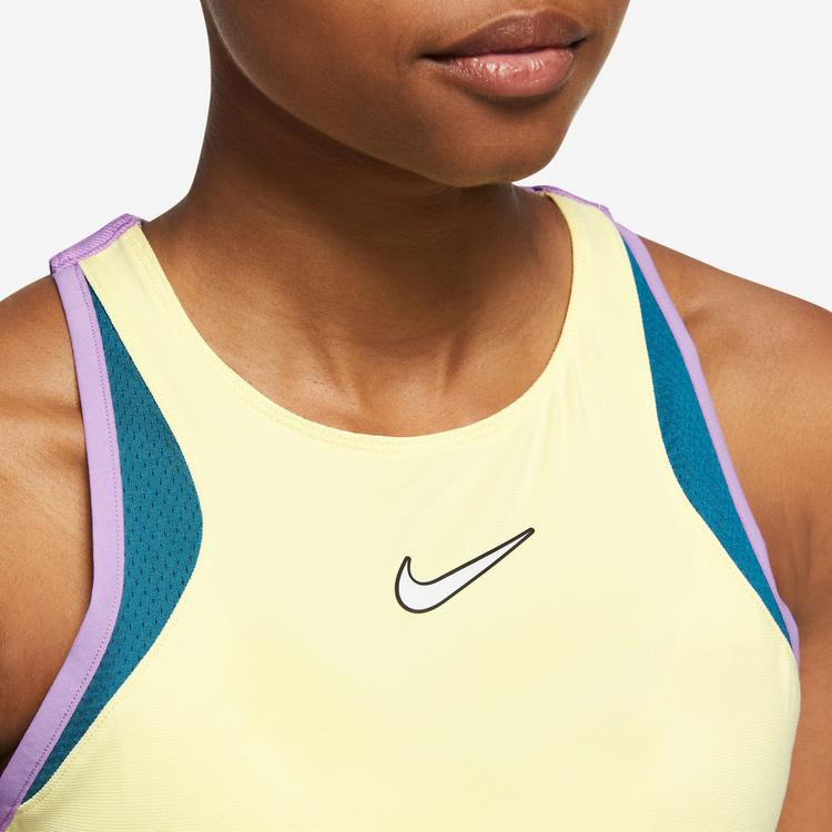 Nike Nike Slam Tenniskleid Damen - lemon chiffon-green abyss-white - 2 | SportScheck
