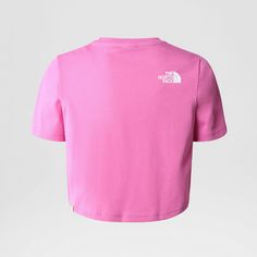 Rückansicht von The North Face CROP EASY T-Shirt Kinder super pink